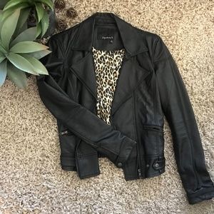 Signature 8 Vegan Leather Moto Jacket